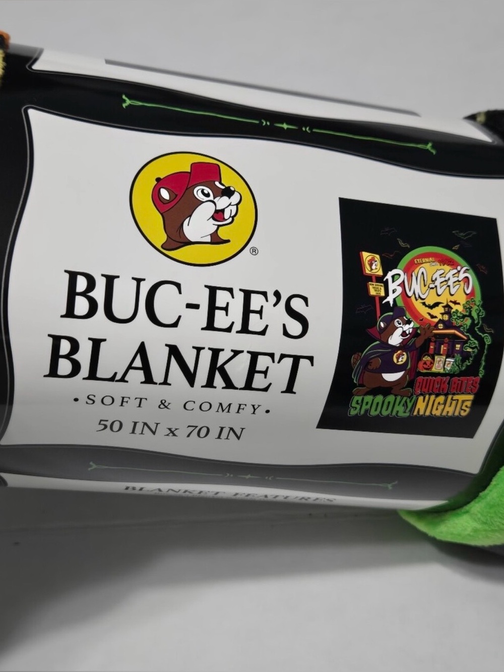 🎃 NWT Buc-ee’s Bucee 2026 Halloween Spooky Nights Large Blanket Throw Super Soft